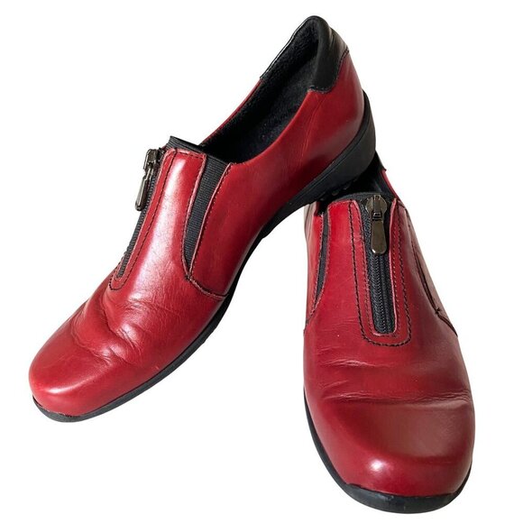 Munro Berkley‎ Leather Sneaker in Red Women's Sz 6N Designer Comfort - Picture 2 of 12